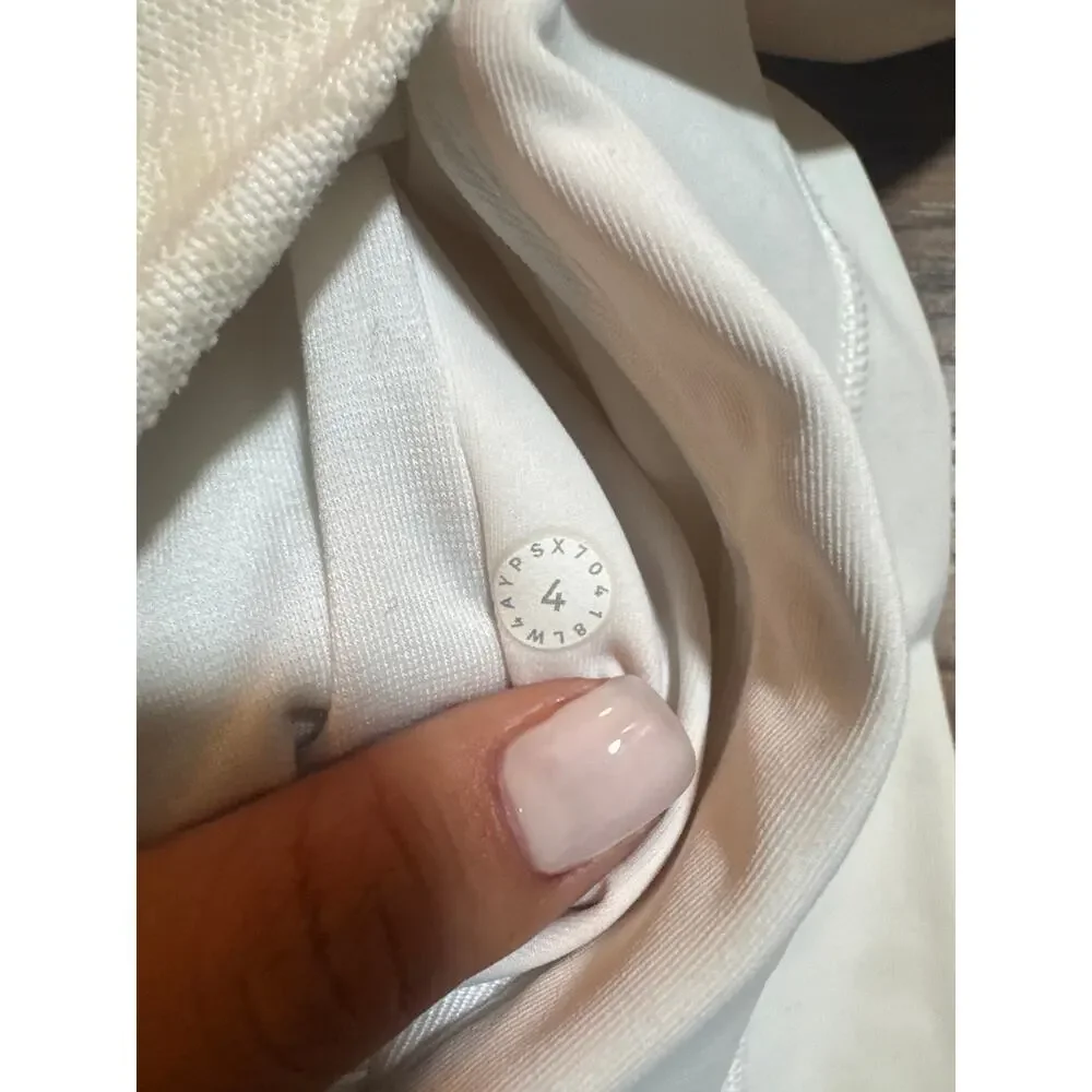 Lululemon Define Jacket Flocked White Floral Lace Luxtreme Special Edition Sz 4